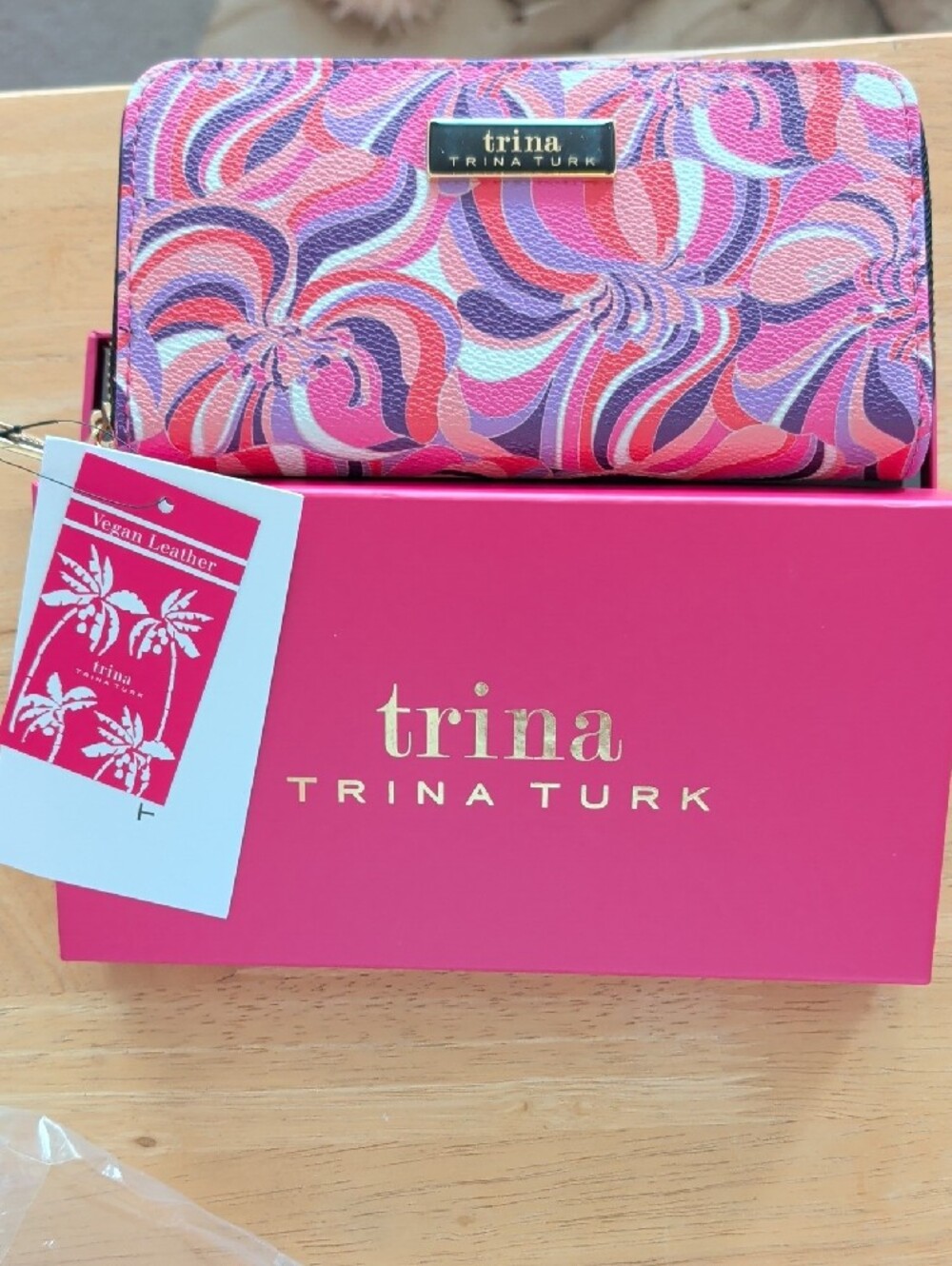Trina Turk Large Zip Around Wallet Gift Boxed